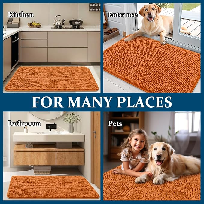 OLANLY Dog Door Mat for Muddy Paws 30x20, Absorbs Moisture and Dirt, Absorbent - Image 8