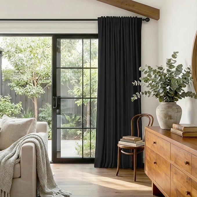 100% Blackout Shield Linen Blackout Curtains - Image 5