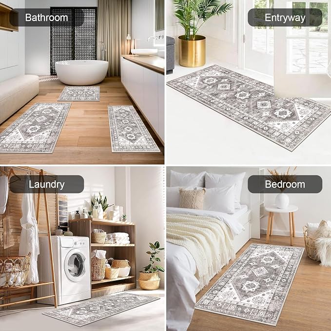 HEBE Boho Kitchen Rug Sets 3 Piece - Image 4