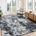 Washable Area Rugs 4'x6' Non-Slip Modern Abstract Soft by RELEANY