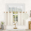 LAMIT 30 Inch Cafe Linen Curtains by LAMIT