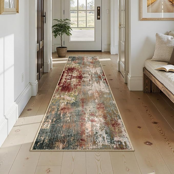 Washable Area Rugs 2x9 Non-Slip Modern Abstract Soft - Image 7