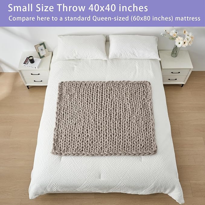 Bigacogo Chunky Knit Throw Blanket - Image 6