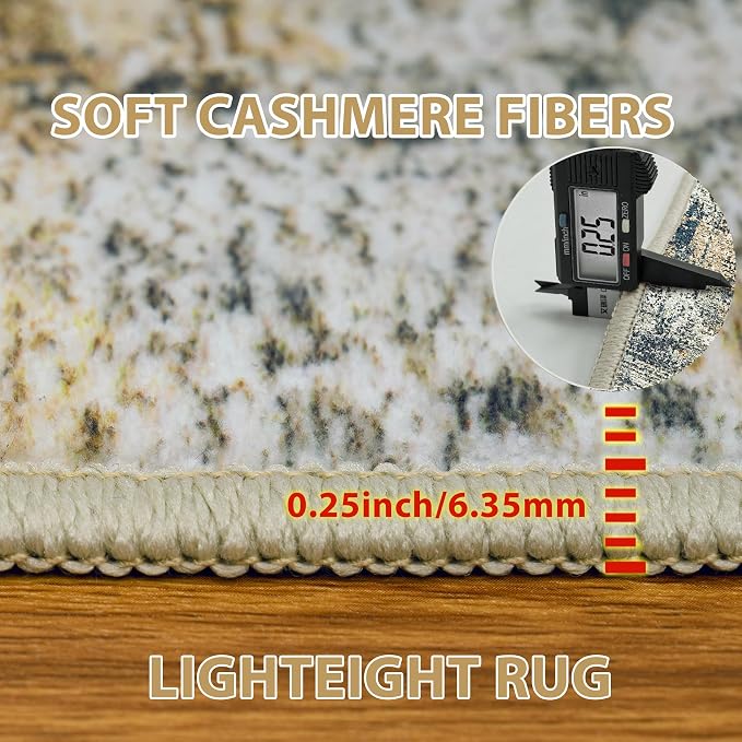 9x12 Area Rugs for Living Room Rug Washable: Abstract Large Rug for Dining Room - Image 6