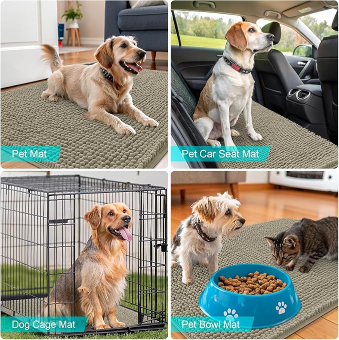 OLANLY Dog Door Mat for Muddy Paws 44x32, Absorbs Moisture and Dirt, Absorbent - Image 7