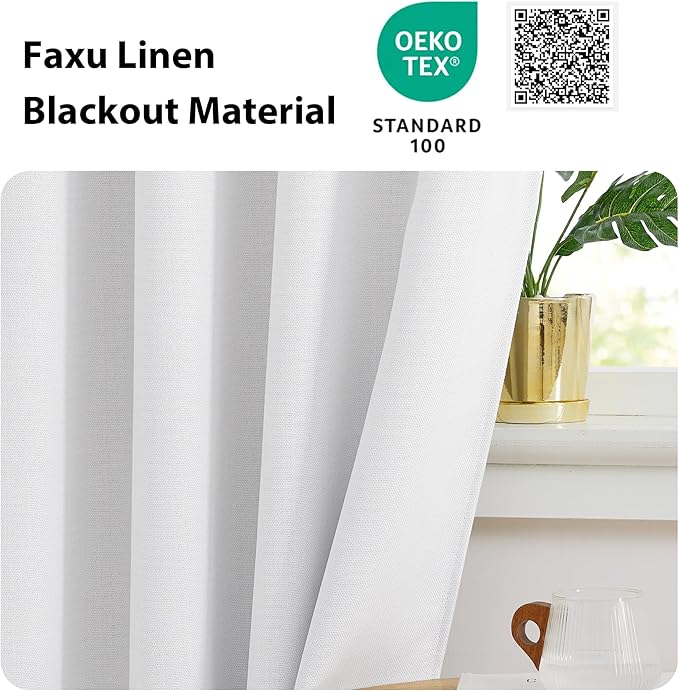 NICETOWN Farmhouse Blackout Small Curtains - Image 5