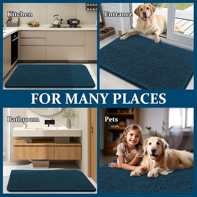 OLANLY Dog Door Mat for Muddy Paws 59x35, Absorbs Moisture and Dirt, Absorbent - Image 8