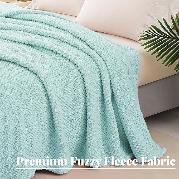Whale Flotilla Twin Size Fuzzy Fleece Blanket - Image 5
