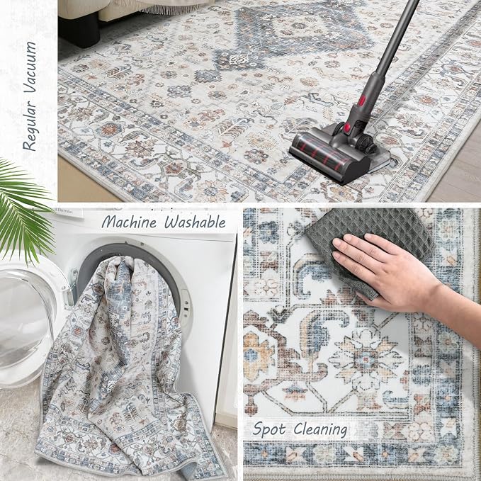 Washable Vintage Area Rug 8x10 - Image 7