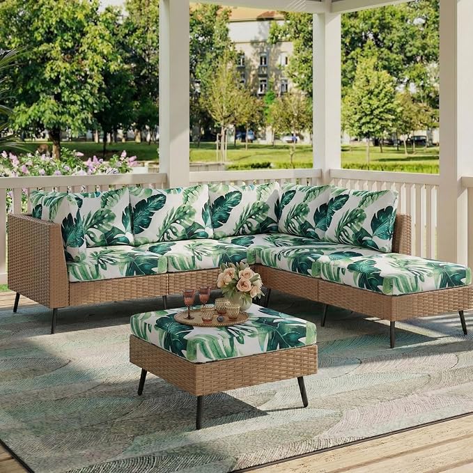 hyha Printed Couch Cushion Covers, Floral Sofa Covers Washable - Image 2