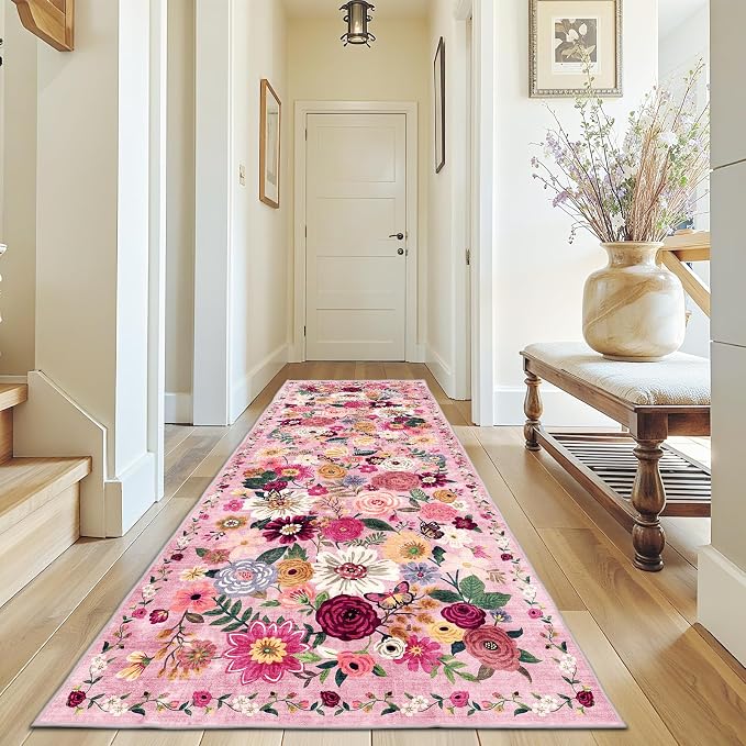 Rug for Hallways Kitchen Rug 3x7, Non Slip Washable Rugs by WelcometoBabovid