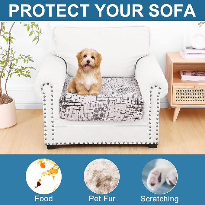 Smiry Printed Couch Cushion Covers, Stretch Soft Couch Covers - Image 7