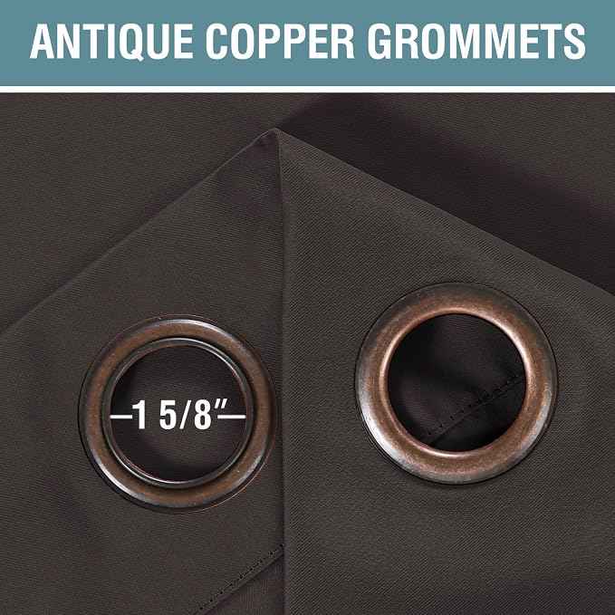 H.VERSAILTEX Brown Blackout Curtains - Image 8