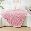 Bigacogo Chunky Knit Throw Blanket by Bigacogo