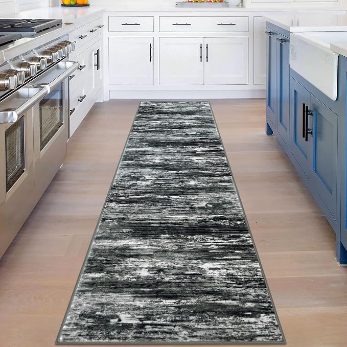 KOZYFLY Modern Abstract Hallway Runner Rug, 2x8 Kitchen Rugs Non-Slip Washable - Image 3