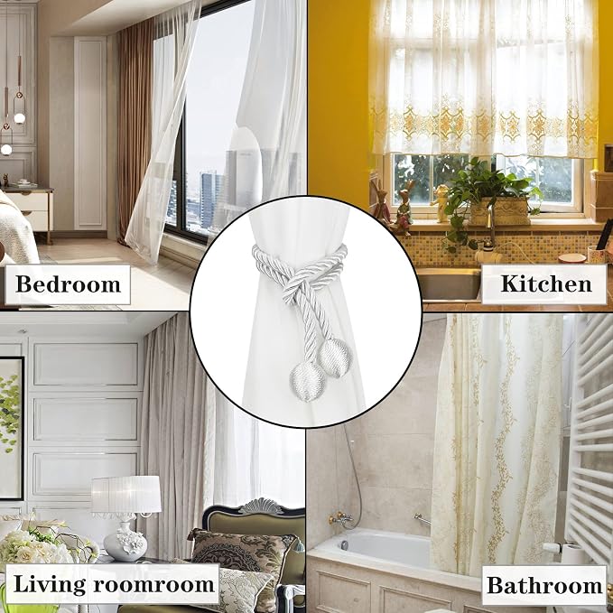 Curtain Tiebacks Outdoor Elegant Decorative Tie Backs Modern Rope Tiebacks - Image 6