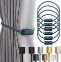 6 Pack Blue Strong Magnetic Curtain Tiebacks Outdoor Elegant Decorative Tie by CurtainTiebacks
