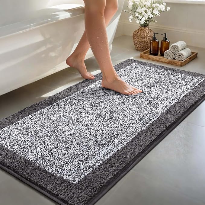 60x24 Long Bathroom Rugs Washable Non Slip, Soft Absorbent Quick Dry Mats by Unknown