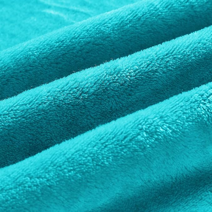 BEDELITE Fleece Blankets Queen Size Teal Throw Blankets - Image 4
