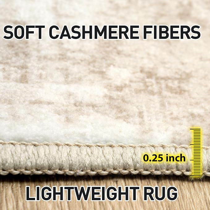5x7 Area Rugs Washable Rug: Modern Abstract Living Room Rug Soft Anti-Skid Thin - Image 6