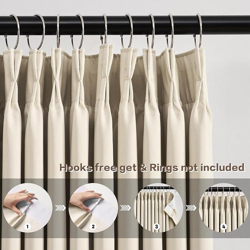 100 Inch Wide Curtains Drapes 95 Inches Long, Pinch Pleated Room Divider - Image 2