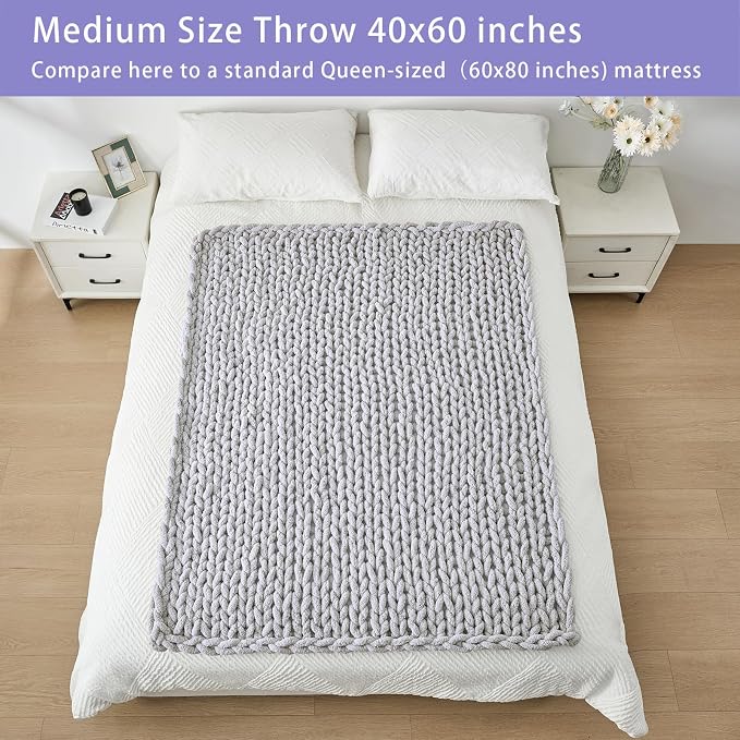 Bigacogo Chunky Knit Throw Blanket - Image 5
