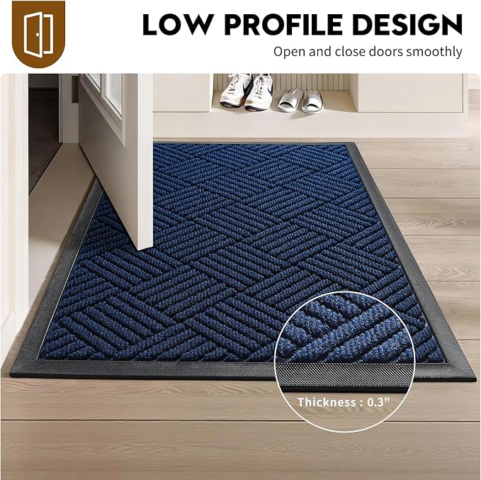 Front Door Mat, Heavy Duty Waterproof Doormat 61.5"x36", Stain Fade Resistant - Image 5