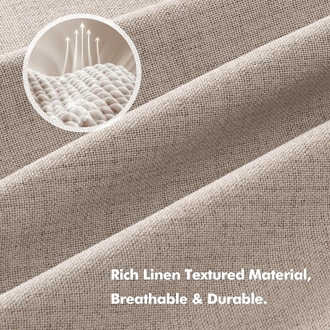 MIULEE 100% Blackout Linen Curtains - Image 3