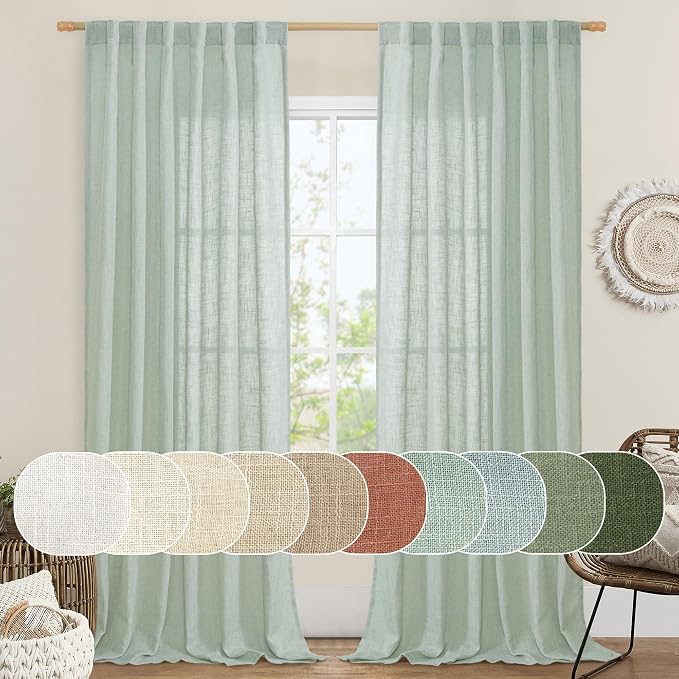 LAMIT Living Room Linen Curtains by LAMIT