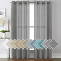 H.VERSAILTEX Linen Curtains Flax Linen Blended Curtain Panels by HVERSAILTEX
