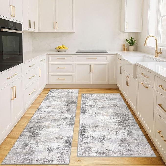 IOHOUZE Abstract Area Rugs and Runners Sets 2x6 and 3x5 Ft, Washable Entryway by iOhouze