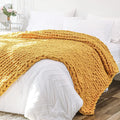 Bigacogo Chunky Knit Throw Blanket by Bigacogo
