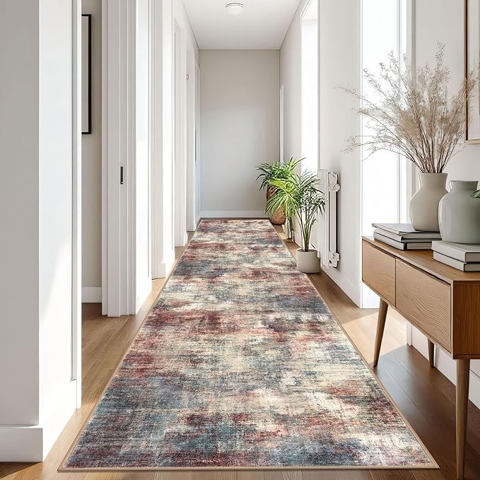 IOHOUZE Abstract Runner Rug 3x16 Ft Washable Runners - Image 8
