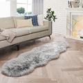 ORINOVA Light Gray Washable Fuzzy Fur Runner Rugs by ORINOVA
