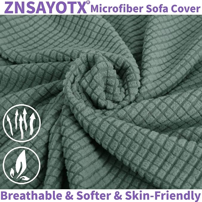 ZNSAYOTX Super Stretch Couch Cover Universal Sofa Covers - Image 8