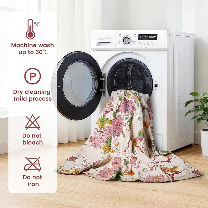 MSGKV The Boho Layer: 60"x80" Cotton Throw Blanket – Full Size - Image 6