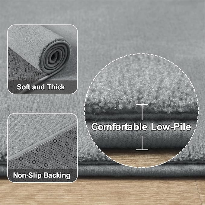 Amearea Modern Soft Hallway Runner Rug, 3x8 Feet Area Rug Runners - Image 3