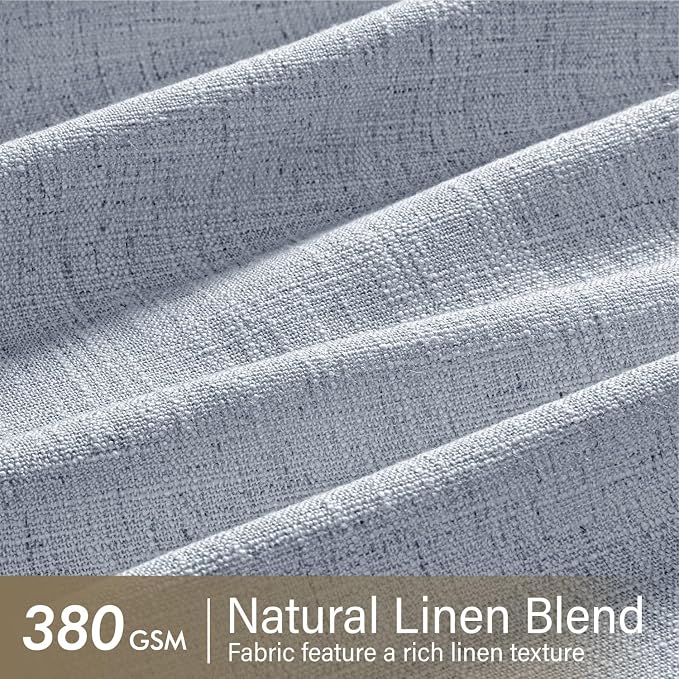 MIULEE Pinch Pleated Thick Linen Curtains 90 Inches Long 2 Panels - Image 4