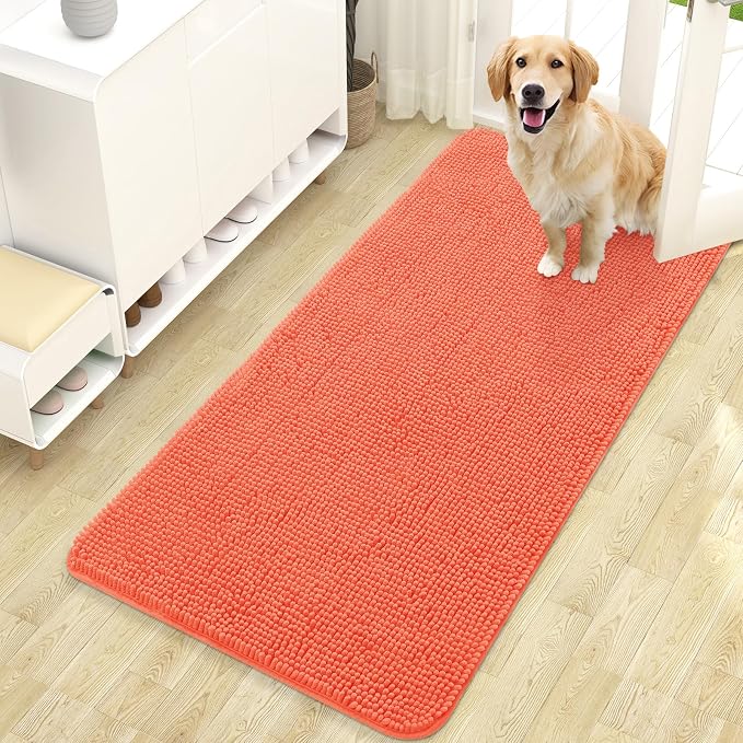 OLANLY Dog Door Mat for Muddy Paws 47x24, Absorbs Moisture and Dirt, Absorbent by OLANLY