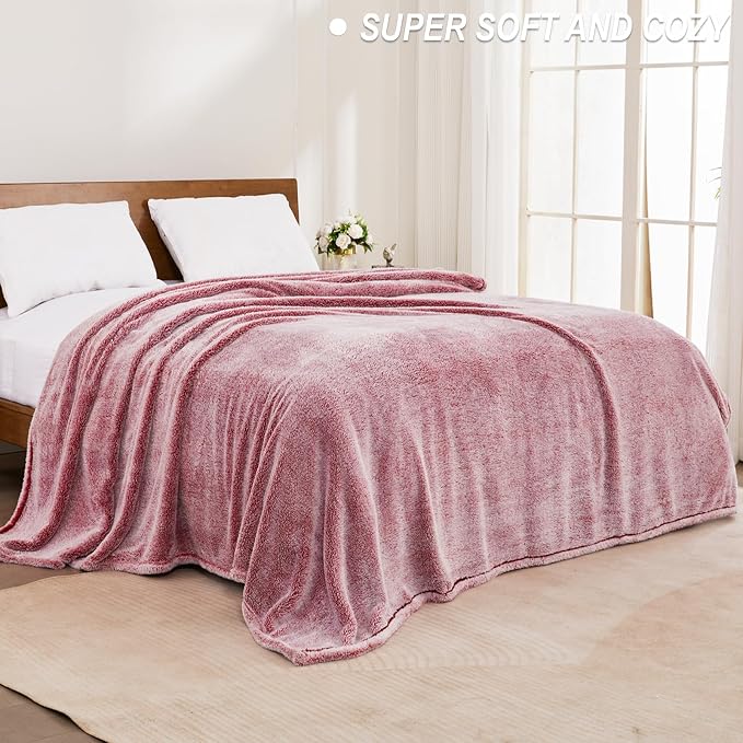 Exclusivo Mezcla Plush Fuzzy Fleece Throw Blanket Extra Large, Super Soft - Image 6