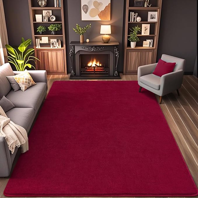 AROGAN Modern Shag Area Rug, 6x9 Feet Washable Bedroom Carpet, Plush Memory - Image 2