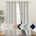 NICETOWN Snowbound Vintage Linen 100% Blackout Curtains by NICETOWN