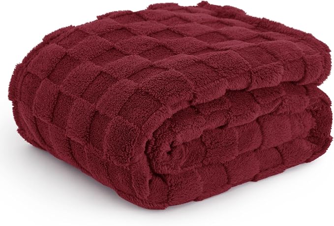 Bedsure GentleSoft Red Throw Blanket by BEDSURE