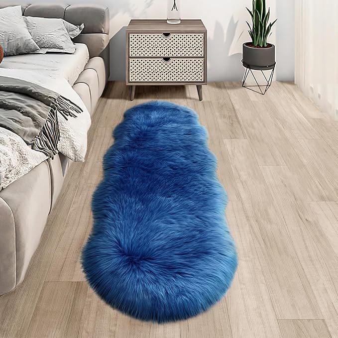 Faux Fur Rug for Bedroom, Fluffy Runner Rugs Soft Sheepskin Rug Sofa Couch Seat - Image 7