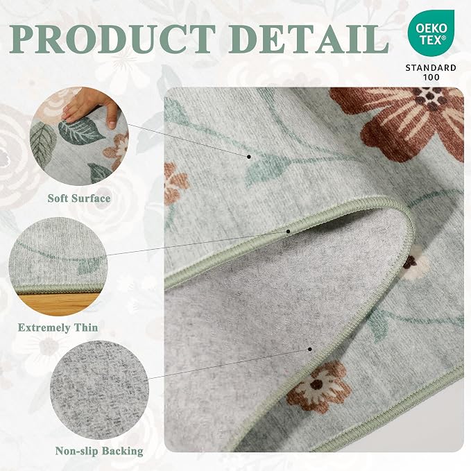 DUKINO 2x8 Runner Rug, Washable Runner Rug - Image 5