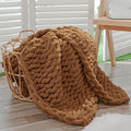 Bigacogo Chunky Knit Throw Blanket by Bigacogo