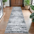 Lansny Modern Abstract Hallway Runner Rug by lansny