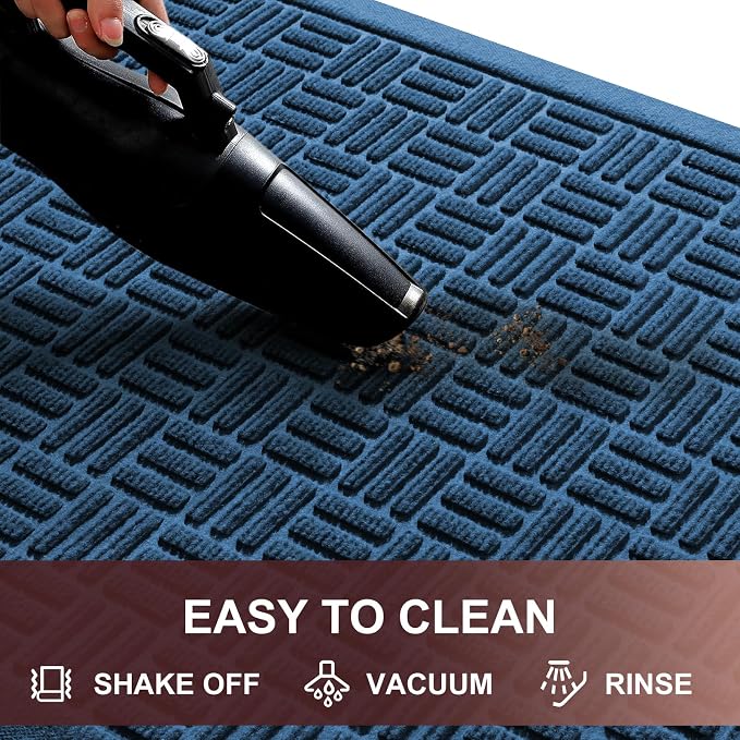 Mibao Front Door Mat Indoor Outdoor Entrance, Dirt Trapping Waterproof - Image 4