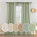 MIULEE Sage Green Linen Curtains 108 Inches Long by MIULEE