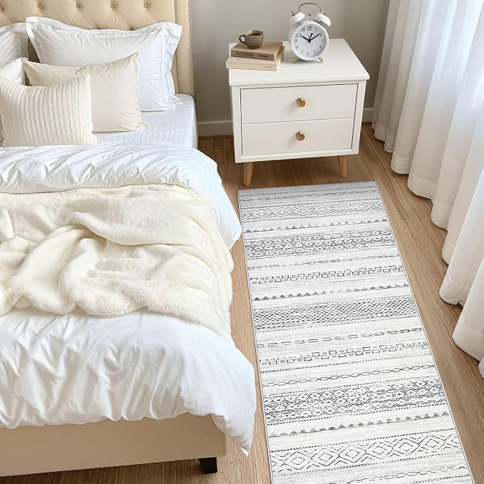 Nakagishi Runner Rug Kitchen Washable Rugs: 3x8 Non-Slip Boho Soft Modern Stain - Image 7